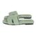 Hermès Oran Sandal Vert Deau Shearling