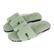 Hermès Oran Sandal Vert Deau Shearling