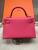 Hermès Mini Kelly 20 Epsom Rose Azalee with Palladium Hardware