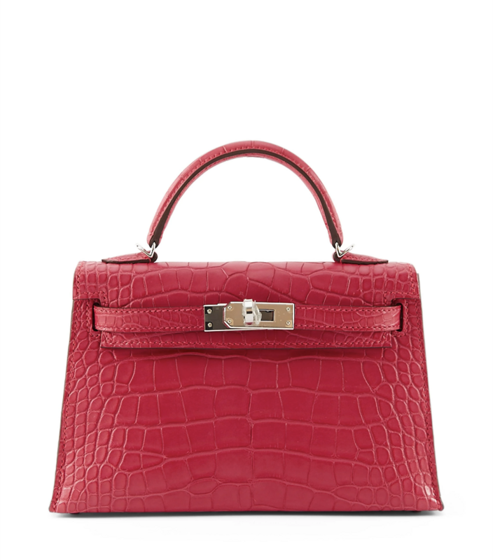 Hermès Kelly 20 Rose Extreme Matt Alligator