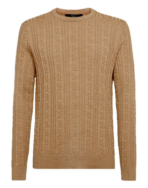 Billionaire Long-Sleeve Round-Neck Pullover