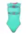 The Gold Key Cut Out Swimsuit - Acquamarine
