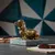 Bronzetto Nana Brass Basset With Green Marble Base Paperweight