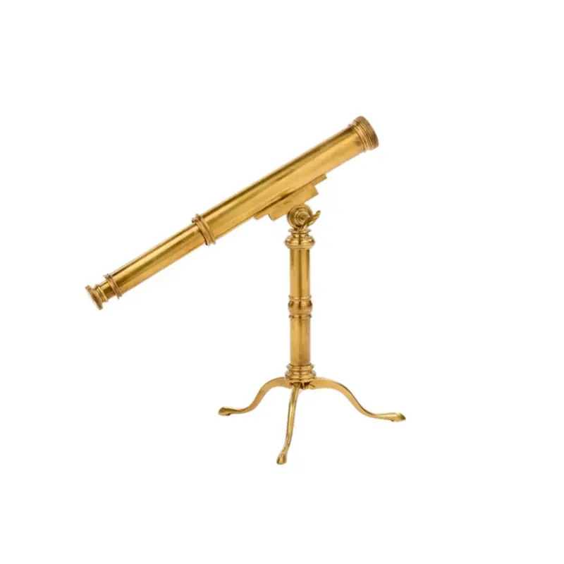 Bronzetto Merlino Brass Telescope Ornament