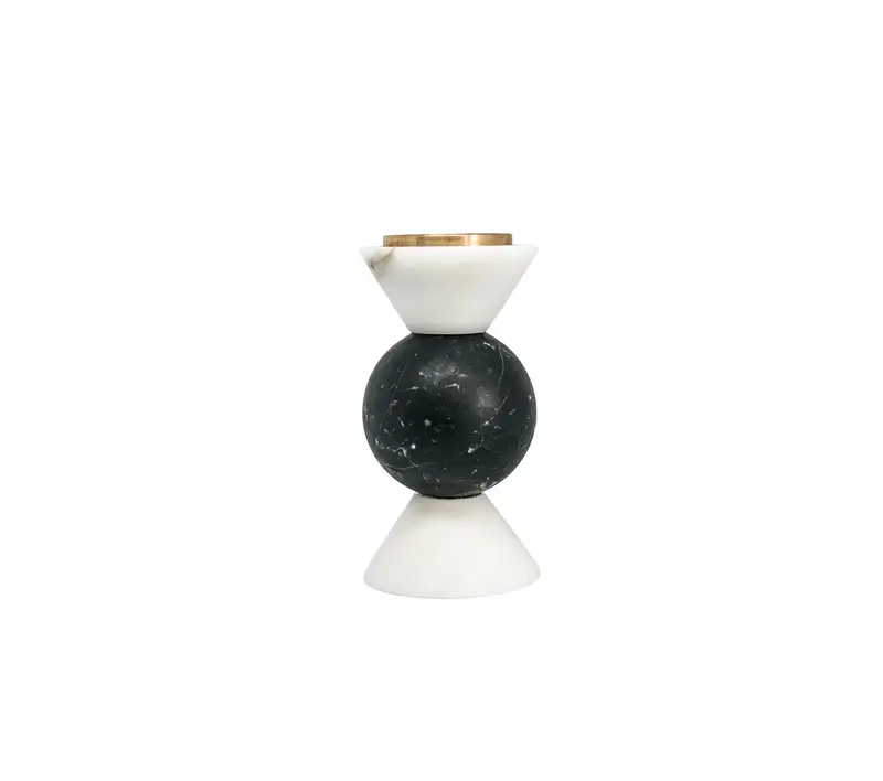 FiammettaV Short Two-Tone Candle Holder Round