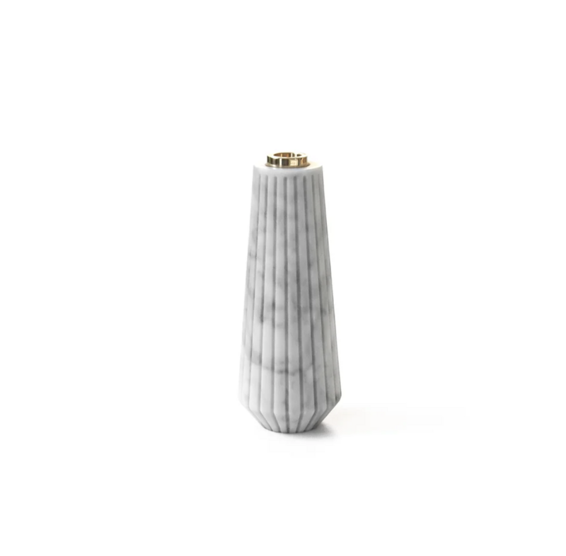 FiammettaV Striped Candle Holder Small Brass