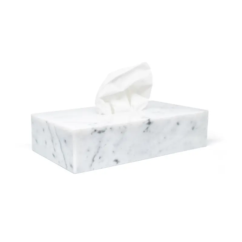 FiammettaV Rectangular Tissue Box Cover White