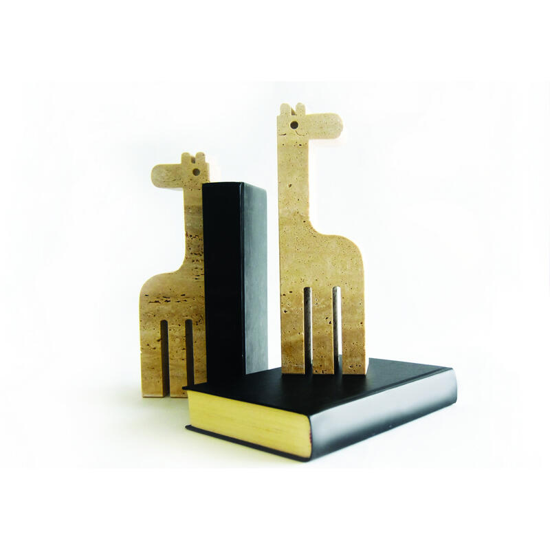 Vie Del Marmo Giraffe Bookends