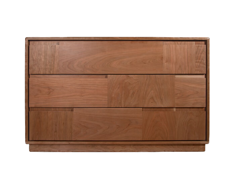 Ebanisteria Gambella Three-Drawer Nordic Style Solid Cherry Wood Dresser