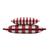Lo Decor Pillow Red With Fringes And Piping Set of 2