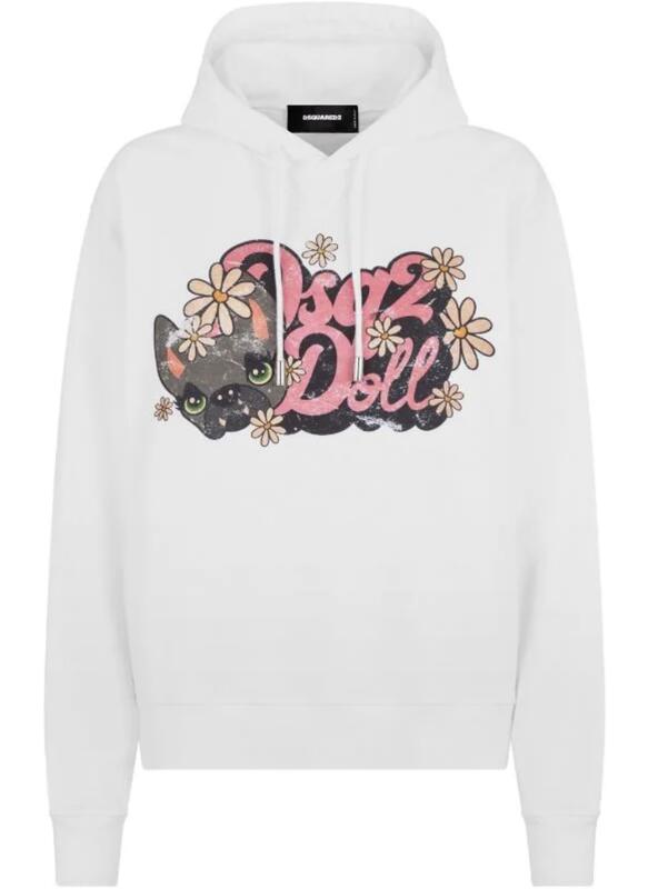 Dsquared2 Logo-Print Jersey Hoodie