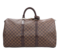 Louis Vuitton Keepall 50 Damier Ebene Boston Bag in Brown PVC Leather
