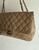 Chanel Jumbo Brown Caviar Bag in Silver Metal