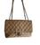Chanel Jumbo Brown Caviar Bag in Silver Metal