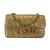 Chanel Metallic Crocodile Embossed Calfskin & Gold Metal Small Classic Handbag