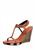 Burberry Leather Supernova Check Canvas T Strap Wedge Sandals