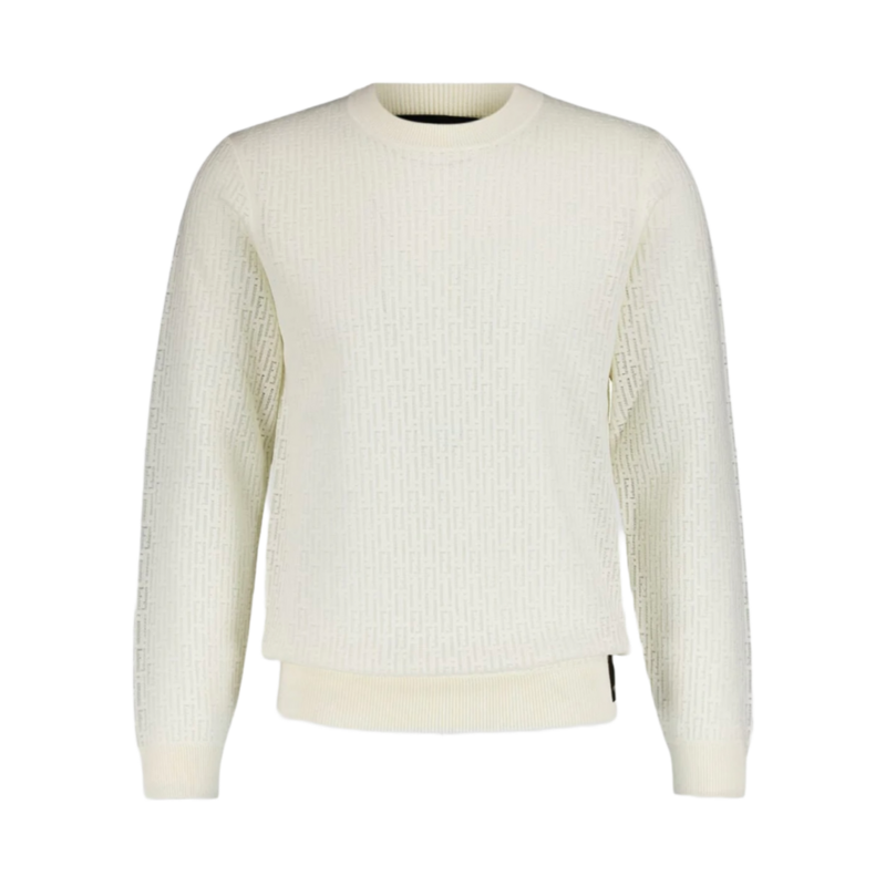Fendi Beige Wool And Nylon Pullover
