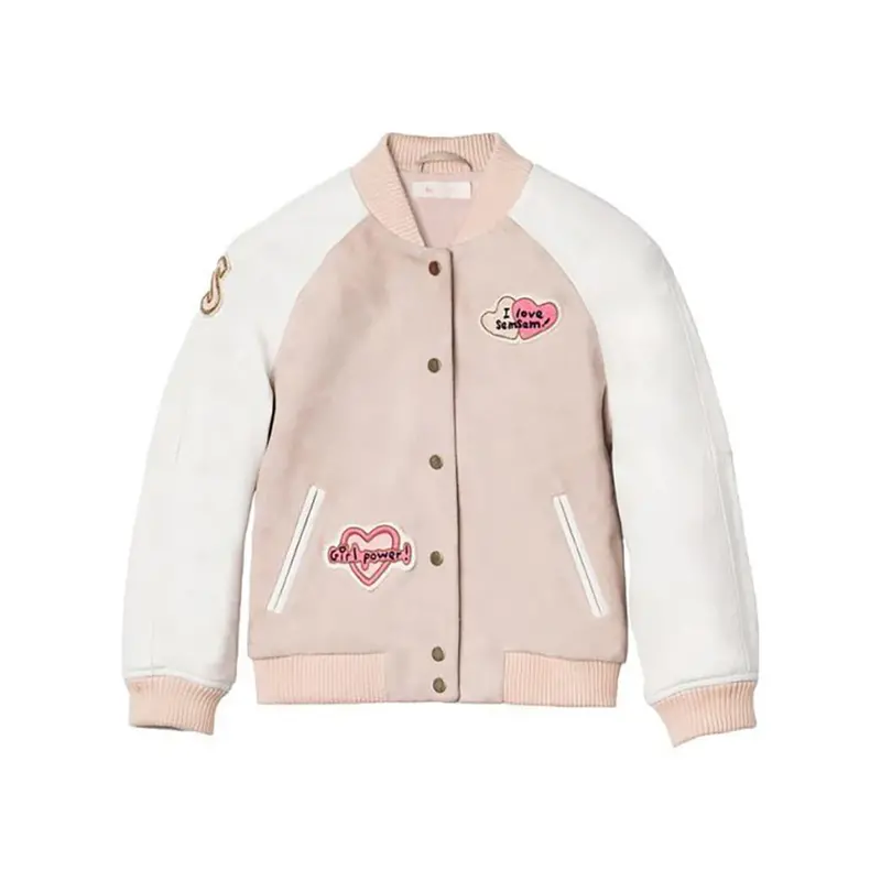 SemSem Hanna Leather Bomber Jacket