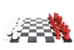 Purling Bold Chess Set White and Red with Alabaster Stone Board