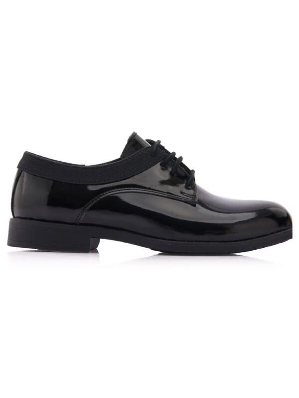Moustache Patent Lace-up Oxford Shoes