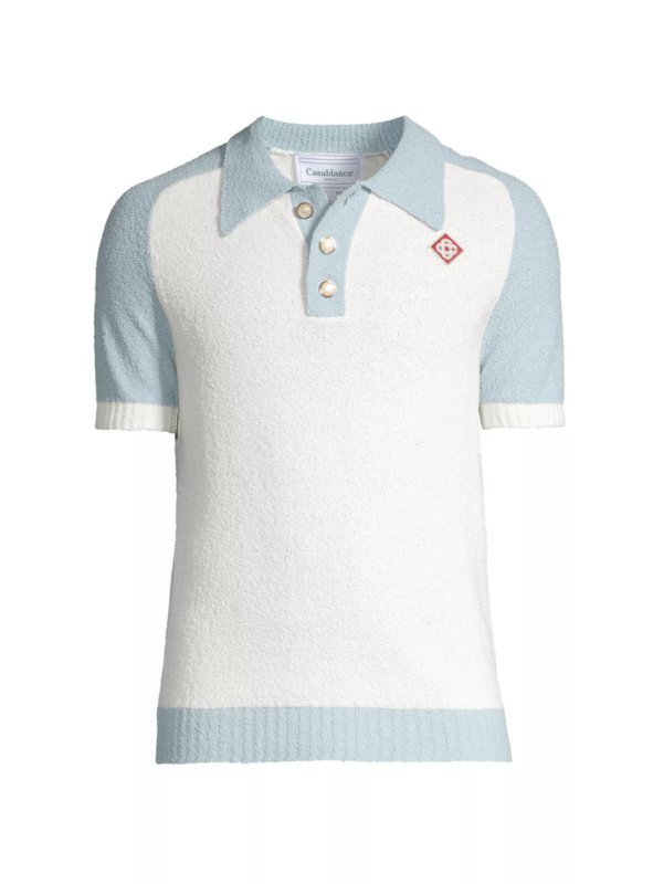 Casablanca Bouclé Raglan Polo Shirt