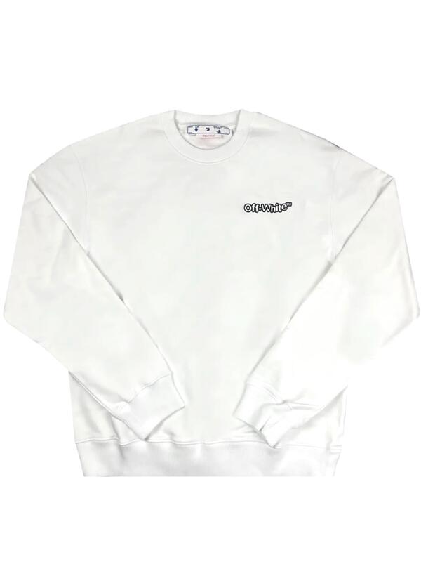 Off-White Logo Print Crewneck White/Black