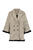 Azzalia Mid Length Multi Color Tweed Blazer With Embellished Trimmings
