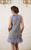 Azzalia High Neck Multicolor Tweed Dress Embellished With Feathers