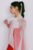 Azzalia White Organza Cape With Neck Bow