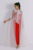Azzalia White Organza Cape With Neck Bow