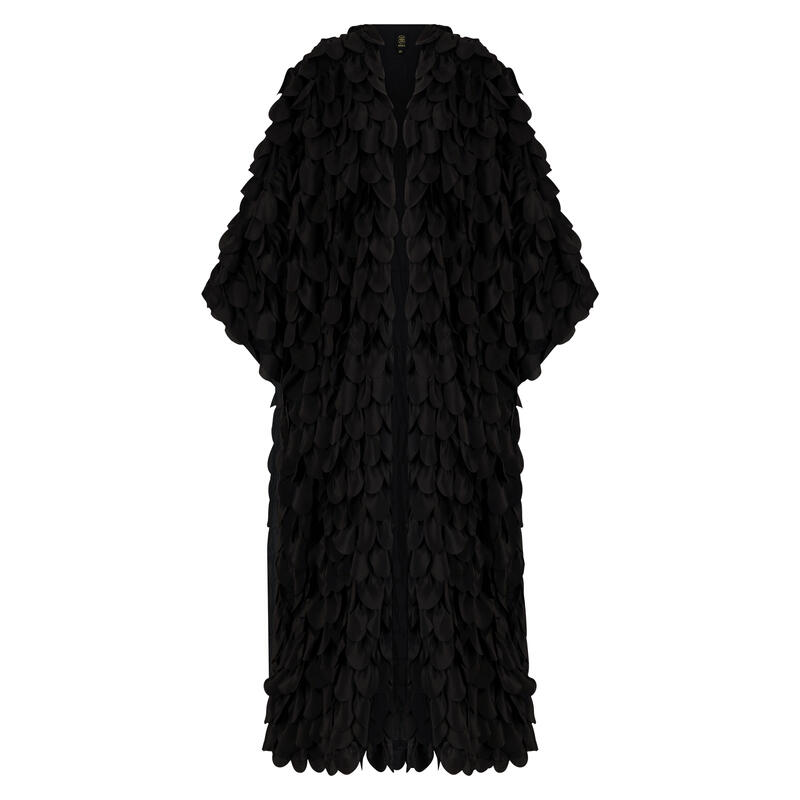 Azzalia Silk Layered Abaya In Classic Cut