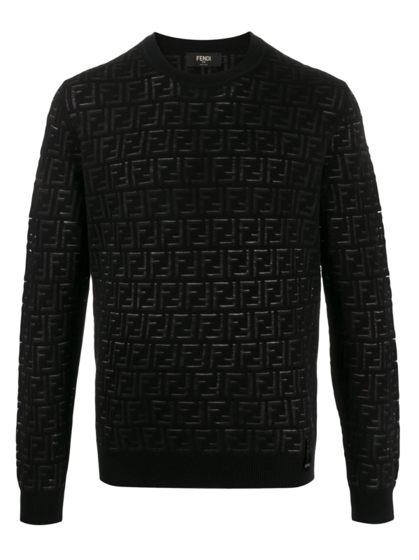 Fendi FF Pattern Crew Neck Jumper