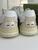Gucci Children's Re-Web trainer in White Beige Leather