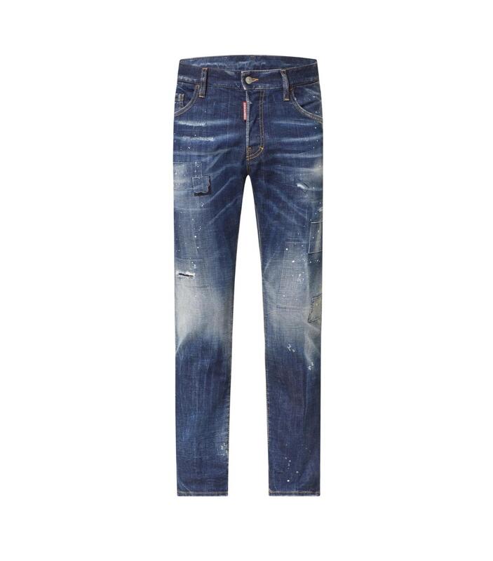 Dsquared2 Kids Bleached-effect straight-leg jeans