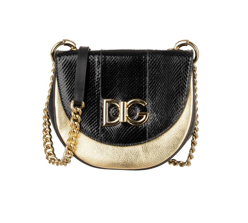 Dolce & Gabbana Wifi bag with black and gold leather