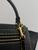 Celine Trapeze Bag in Black Leather with Yellow Stitching