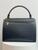 Celine Trapeze Bag in Black Leather with Yellow Stitching