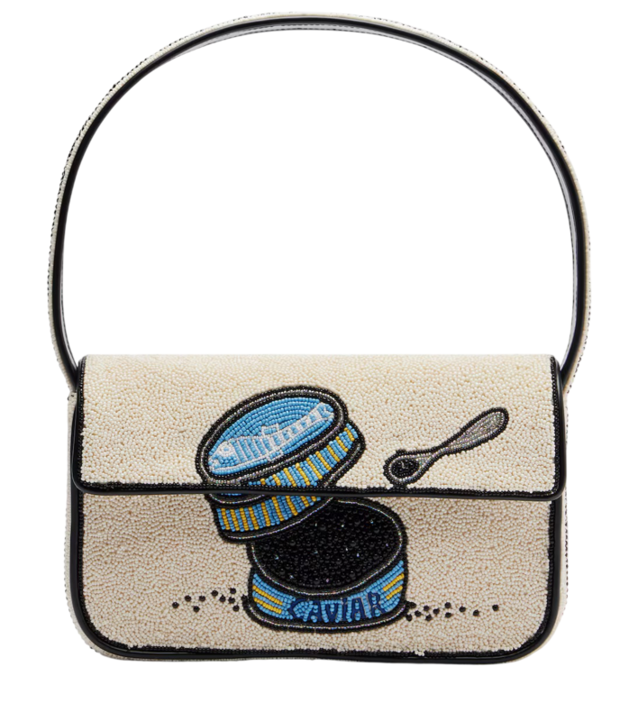 Staud Tommy Beaded Caviar Dreams Shoulder Bag