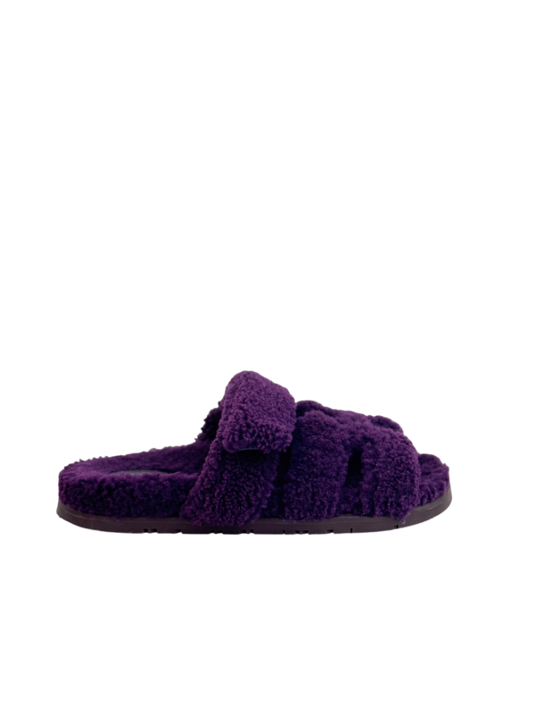 Hermes Chypre Sandals in Purple