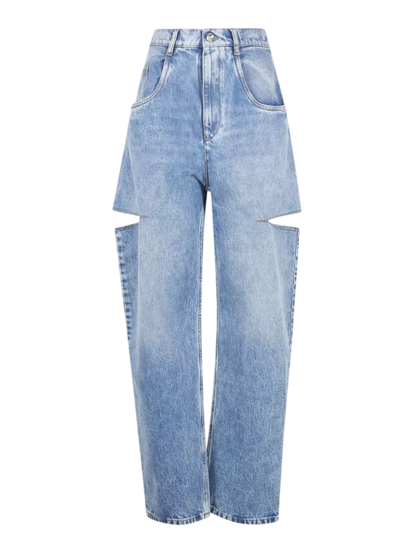 Maison Margiela Icons Cut-Out Straight-Leg High-Rise Jeans