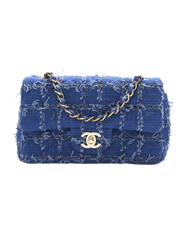 Chanel Mini Classic Flap tweed shoulder bag